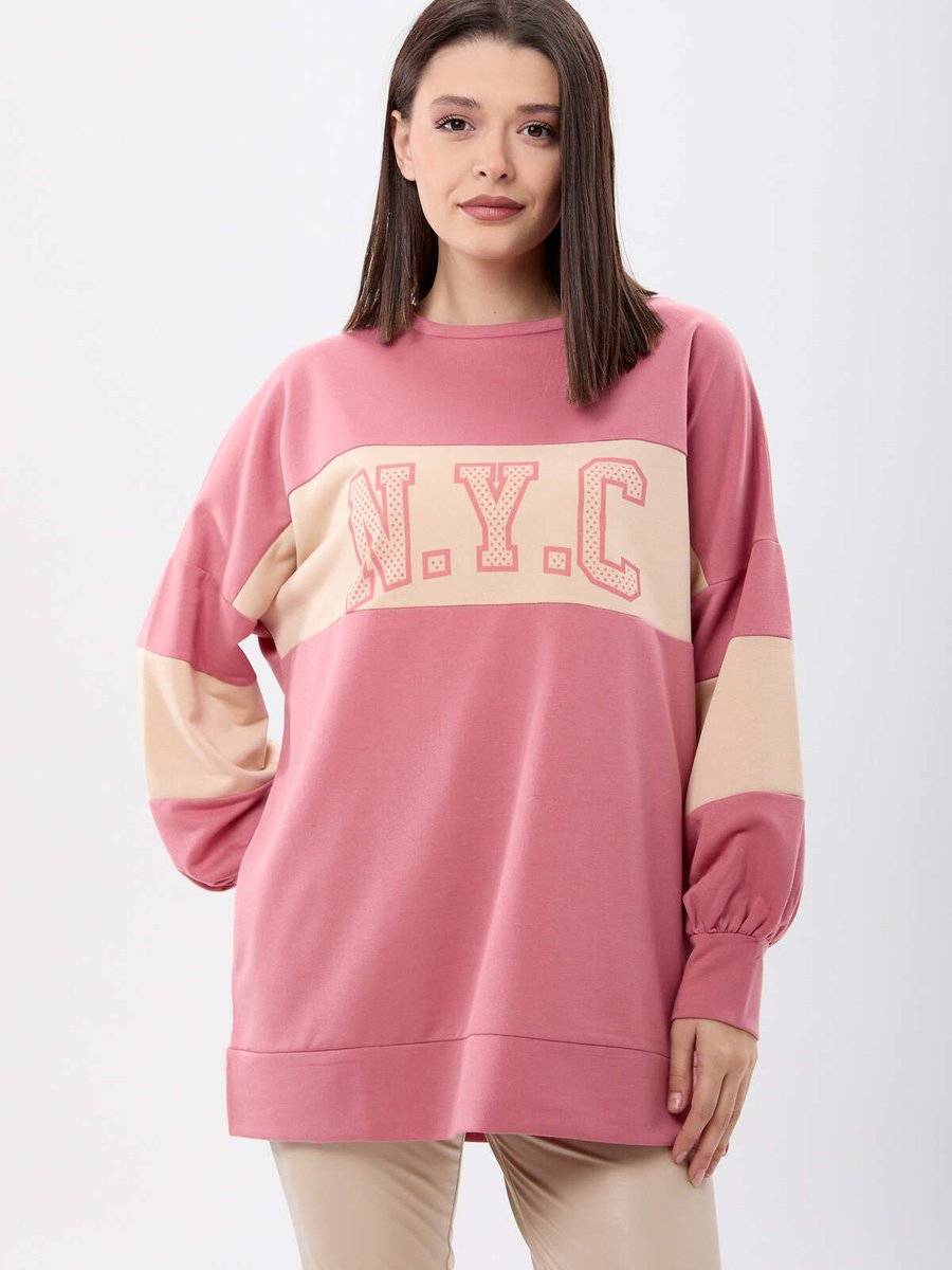 Tofisa Gul Nyc Baskılı Sweatshirt