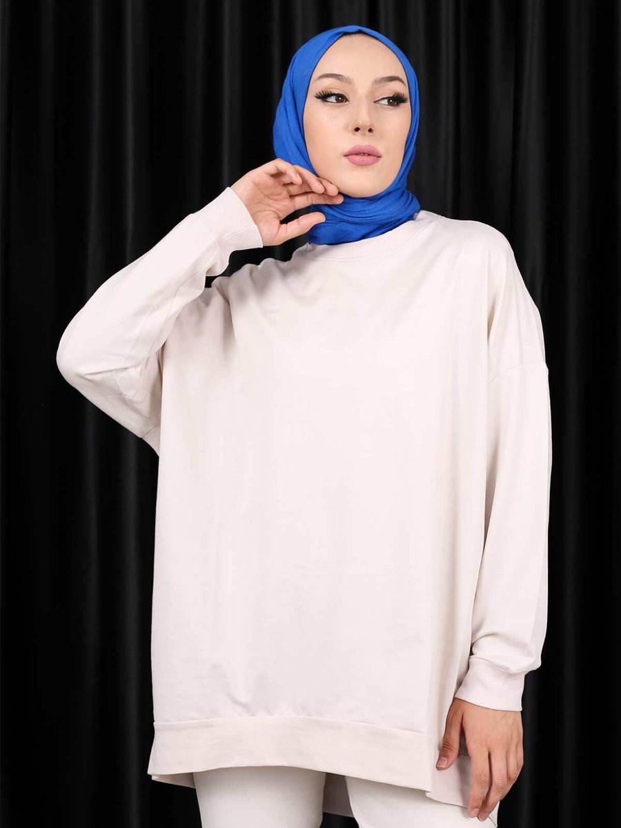 İmajbutik Taş İki İplik Oversize Sweatshirt