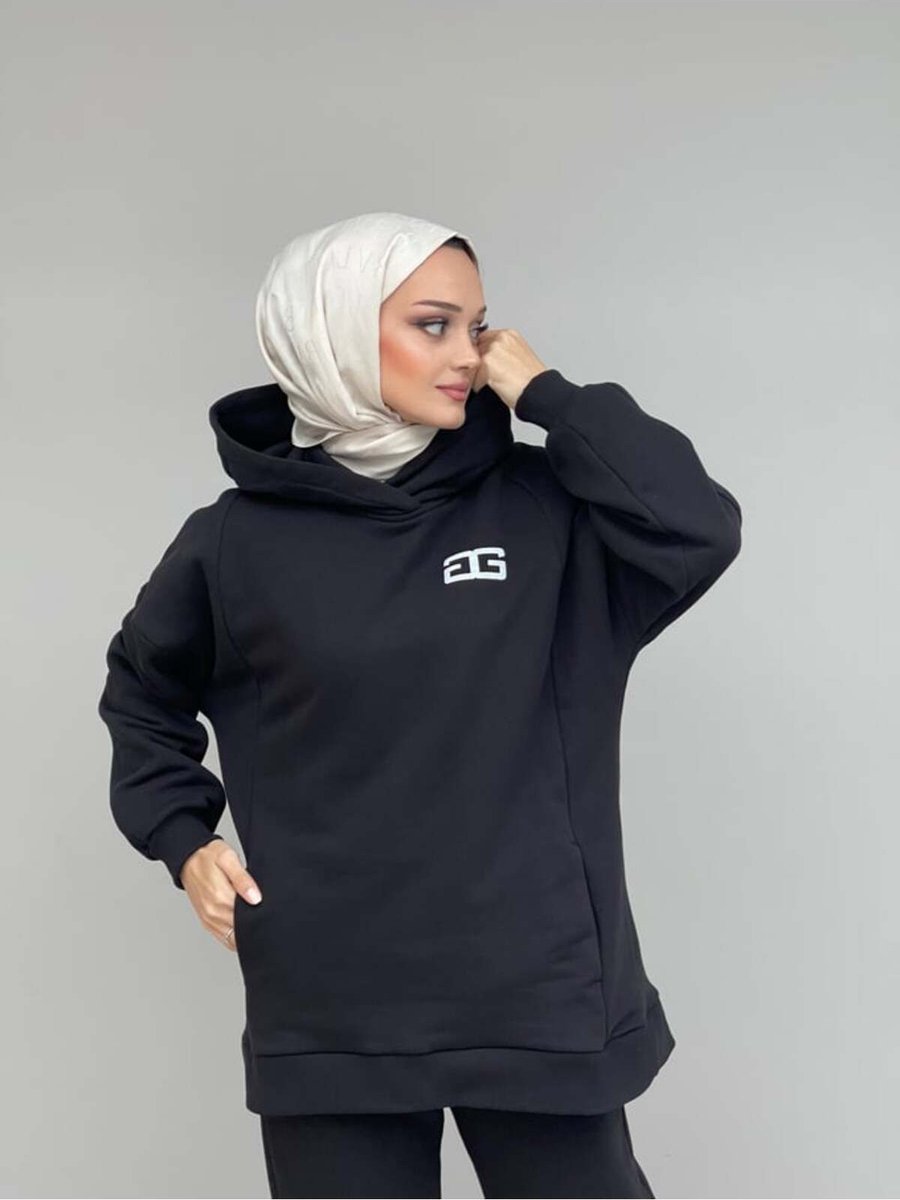 Garzia İtalia Kapüşonlu Kesik Detaylı Sweatshirt