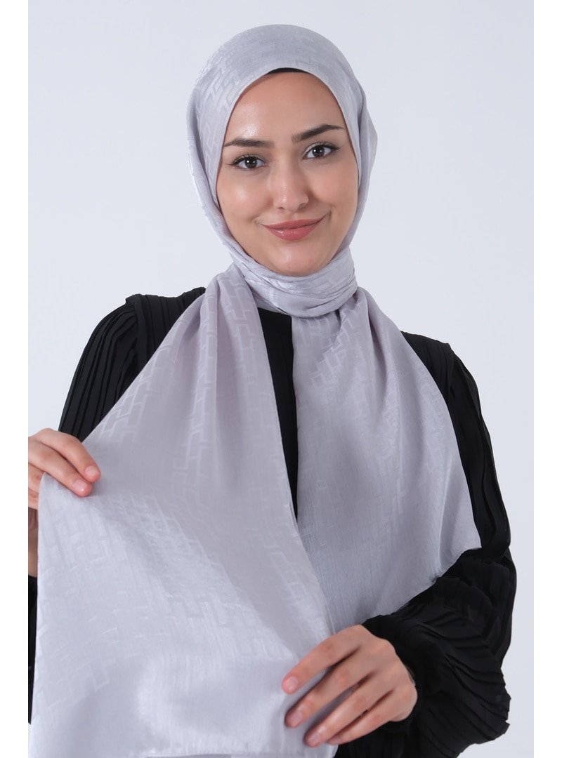 Harem Scarf Açık Gümüş Nisa Jakar Şal