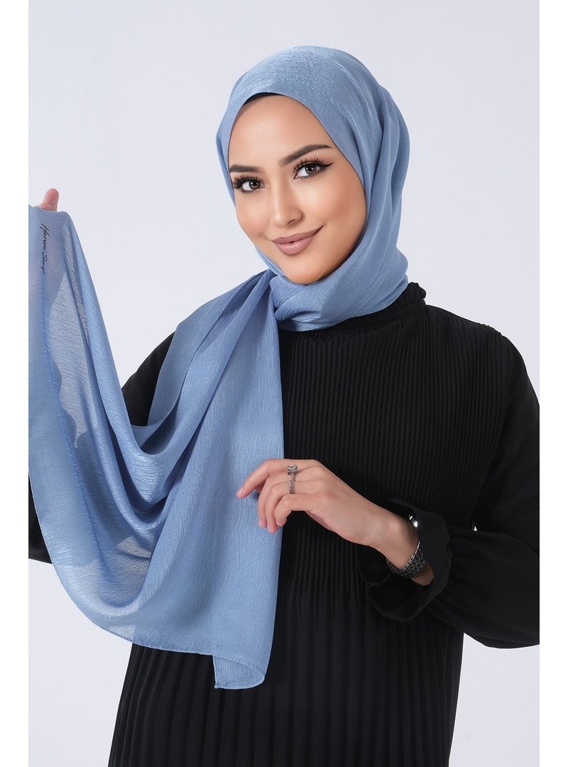 Harem Scarf Mavi Ağaçkabuğu Şal