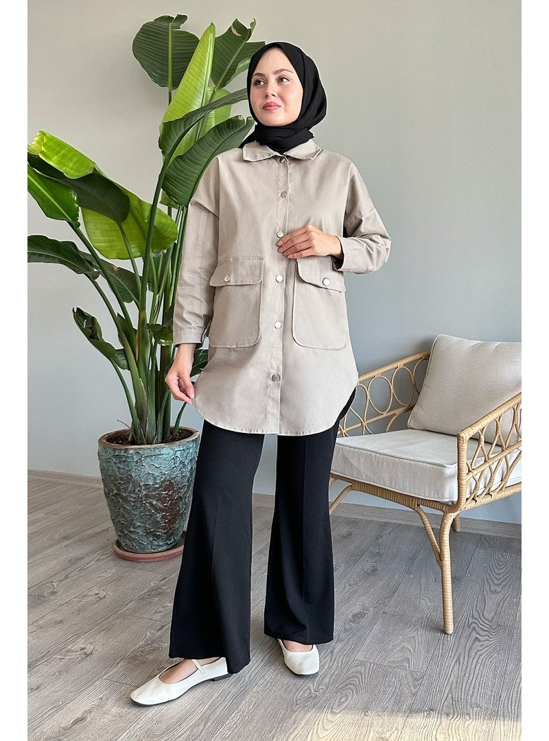 InStyle Oversize Gabardin Taş Ceket