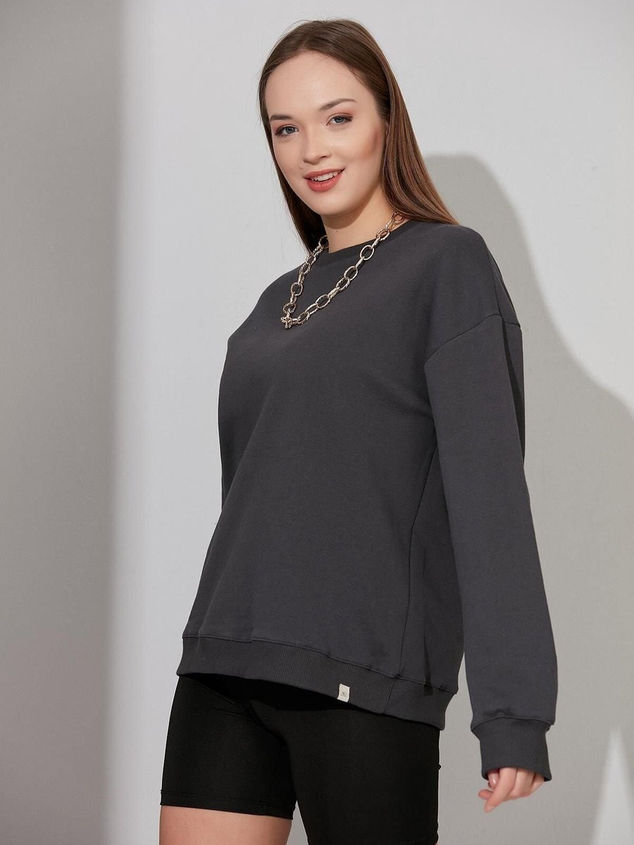 ALEXANDERGARDI Antrasit Basic Sweatshirt