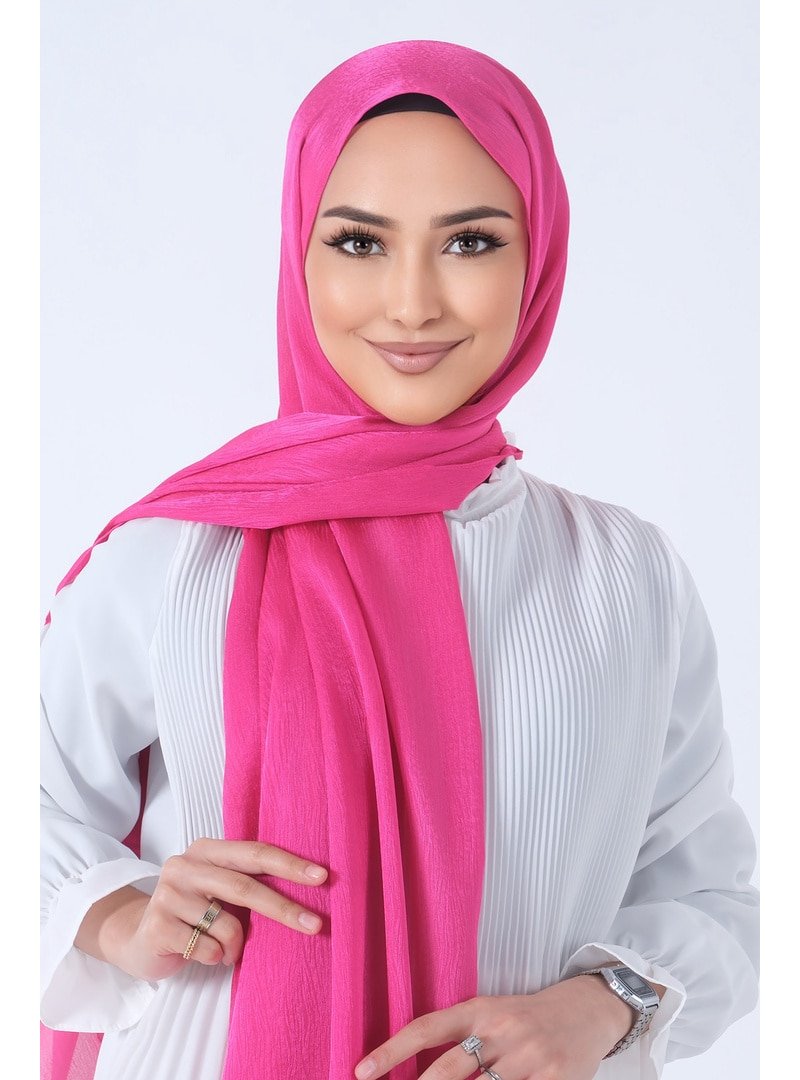 Harem Scarf Açık Fuşya Ağaçkabuğu Şal