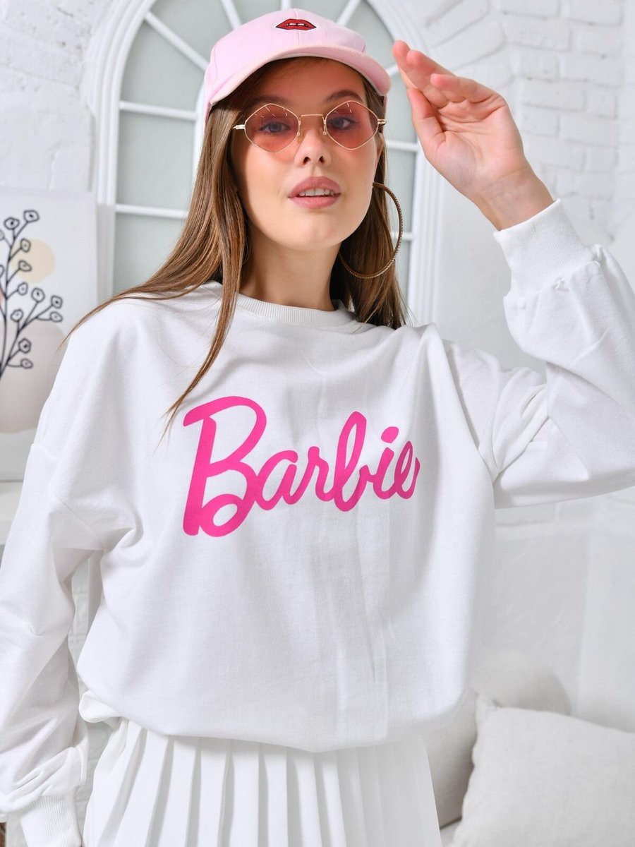 VOLT CLOTHİNG Beyaz Baskılı Sweatshirt